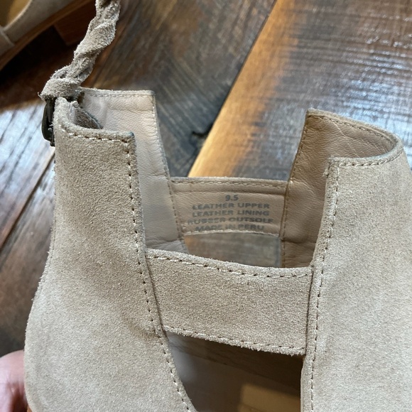 ABLE Women’s Gobal Gamboa Cutout Suede Boots Taupe Size 9 – Braided Back Zip - Picture 6 of 9